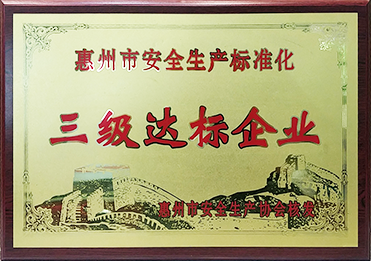 安全生產(chǎn)三級達標(biāo)企業(yè)